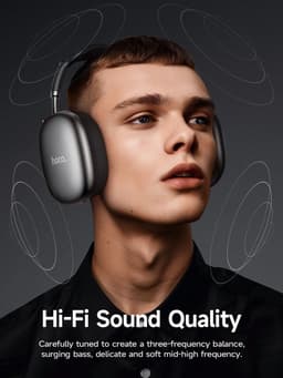 Hoco W55 – Draadloze Over-Ear Hoofdtelefoon – Bluetooth 5.3 – Lange Accuduur – Comfortabel Lichtgewicht Ontwerp — thumbnail 4