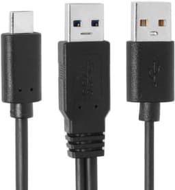 USB-C naar Dual USB Y-Kabel | Extra Stroom en Data voor Externe Harde Schijf en Laptop — thumbnail 4