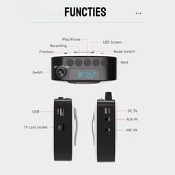 SHIDU M500 Spraakversterker Draadloos - Stemversterker - Geluidversterker - Draagbare Bluetooth Luidspreker en Draadloze Headset - Oplaadbare Stemversterker voor Leraren - Reizigers - Vergaderingen - Muzikanten — thumbnail 3