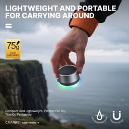 Caankei Draadloze Bluetooth Mini Speaker - Speaker met RGB licht - IPX5 Waterdicht - met Magneet - Koppelbaar Voor Stereogeluid TWS — thumbnail 3