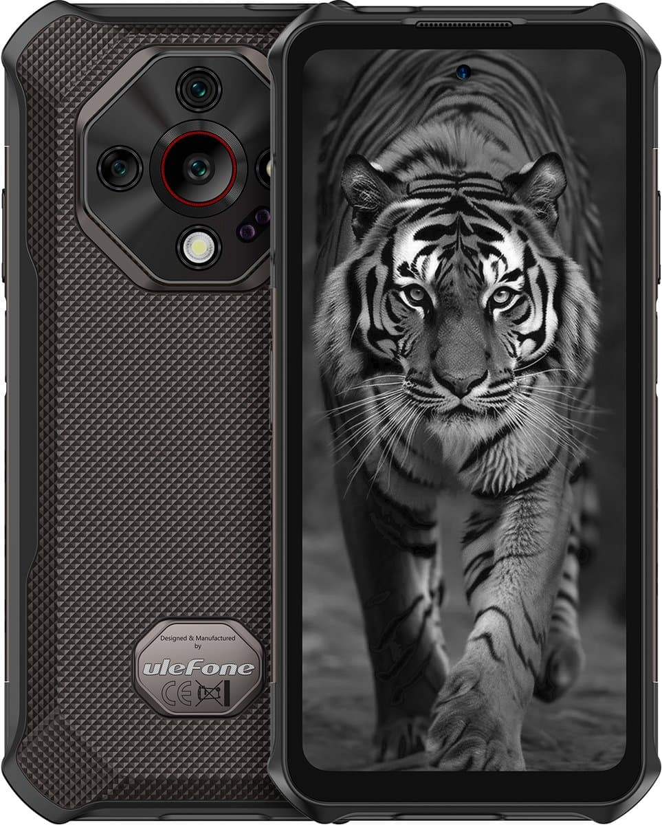 Ulefone Armor X16 Robuuste AI Smartphone – IP68/IP69K + MIL-STD-810H – 6.56'' 90Hz – Gorilla Glass 5 – Vinger Scan – 10360mAh & 33W Snelladen – 12GB RAM 128GB – 48MP + 20MP Nachtzichtcamera – 8-Core Helio G91 – NFC – Dual SIM – Android 15 – Zwart — afbeelding 1
