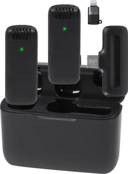 Nuvance - Draadloze Microfoon - 2 Stuks & Oplaadcase - Incl. Adapter - Microfoon Draadloos - Usb C - Lavalier Microfoons — thumbnail 1