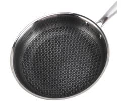 Cheffinger, Koekenpan 28 cm met honingraatcoating en lange handgreep, Zilver