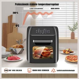 RWB® Airfryer XXL - Mini-oven - Heteluchtfriteuse - 12L - 12 Programma's — thumbnail 4