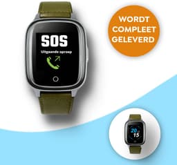 Wiesba WB34S - GPS Horloge Senior - Smartwatch voor Ouderen - Persoonlijke alarmen - alarm horloge ouderen - GPS Horloge Alzheimer - Valdetectie - Personenalarmering met SOS knop Alarmknop - Groen — thumbnail 3