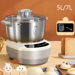 Amauré Deeg kneedmachine - 5L - Mixer met Gisting Functie - Deegmachine - Keukenmachines - Keukenmixer - Keuken machine -25-38 ° C - Wit — thumbnail 5