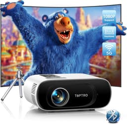 Toptro TR26 Projector – Full HD 1080p – 15000 lm – 4K Compatible – Bluetooth & WiFi – HDMI/USB – Compacte Draagbare Beamer – Home Cinema & Streaming — thumbnail 1