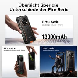 DOOGEE Fire 5 Ultra - Smartphone - Robuuste Smartphone - 32GB RAM + 256GB ROM/2TB TF - Android 15 - 13000mAh - 6,6 inch 90Hz Scherm - IP68 Waterdicht - 1200LM Kampeerlamp - Gemini AI - NFC & GPS - Face ID - Groen — thumbnail 5