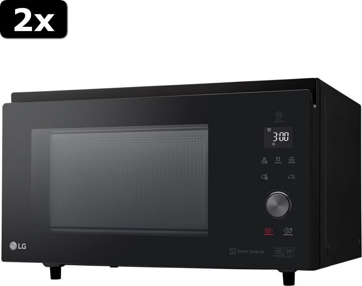 2x LG MJ3965BIB NeoChef Magnetron 39L Zwart — afbeelding 1