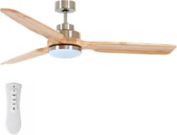 LT-Luce Plafondventilator met lamp - Ø142 cm - Shoalhaven Brushed Chrome — thumbnail 1