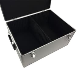 Vinyl koffer - LP single koffer voor 200 singels zilver aluminium — thumbnail 4
