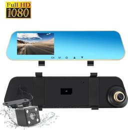 Full HD auto dashcam spiegel, autoblackbox DVR, voor en achter camera. — thumbnail 1