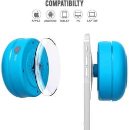 Bluetooth Waterbestendige Douche/Bad Mp3 Speaker/Radio - blauw — thumbnail 2