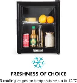 Klarstein Mini-Koelkast Brooklyn 23 Glazen Deur LED 23L - Minikoelkast Drankkoeler Hotelkoelkast - voor Hotelkamer voor Slaapkamer voor Studentenkamer - Compact - Mini Fridge - Kleine Koelkast - Compact Koelkast — thumbnail 5
