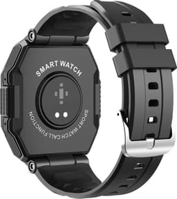 Belesy® OCTA - Smartwatch Dames - Smartwatch Heren - Horloge - 1.54 inch - Kleurenscherm - Stappenteller - Bloeddruk - Hartslag - 250+ wijzerplaten - Maak je eigen wijzerplaat - Kunststof - Zwart - Moederdag — thumbnail 4