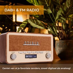 Denver DAB Radio - Retro Radio - Bluetooth - DAB+/ FM - Dimbaar - Batterijen & Netstroom - DAB18LW — thumbnail 2