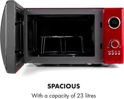 Klarstein Fine Dinesty 2in1-magnetron Retro 23L 1000W 12 programma's rood — thumbnail 2