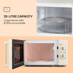 Caroline magnetron grill | 20 liter | 700 W magnetron / 1000 W grill | draaiplateau Ø 25,5cm | QuickSelect | retro design — thumbnail 2