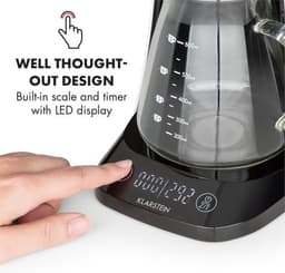 craft coffee weegschaal timer glazen kan filteropzet 600ml zwart/wit — thumbnail 5