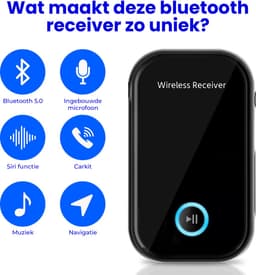 DirectGoods® Bluetooth Receiver - 3.5MM AUX - Bluetooth Ontvanger - Handsfree Bellen - Bluetooth Audio Receiver - Bluetooth Auto via AUX - Incl. Aux Kabel — thumbnail 2