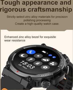 DrPhone PureSport15 - Multifunctionele Smartwatch - Hartslag/Bloedzuurstof/Slaapbewaking - Bluetooth-oproep – Bluetooth 5.2 – IP67 – Beige — thumbnail 4