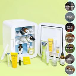 Kleine Koelkast - 10L Koelkast, Mini Koelkast 12V/220V, Koeling en Verwarming Functies, Minikoelkasten Voor Kamers, Auto Koelkast, Mini Cosmetische Koelkast, Skincare Fridge — thumbnail 4
