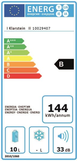 Klarstein Mini-Koelkast Happy Hour 10L 65W Zwart - Minikoelkast Drankkoeler Hotelkoelkast,8L 30 dB - voor Hotelkamer voor Kantoor voor Slaapkamer - LED-Binnenverlichting Glasdeur Stil - Mini Fridge - Kleine Koelkast - Compact Koelkast — thumbnail 2