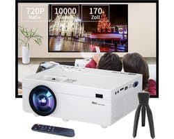Mini Beamer - Input tot 1080P - Projector - Mini Projector - HDMI - USB - Wit - Smartphone - Draagbaar - Ingebouwde speaker