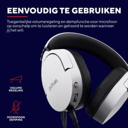 Trust GXT 489W Fayzo - Gaming Headset - Bedraad - 50 mm Drivers - Over-ear - Wit — thumbnail 3