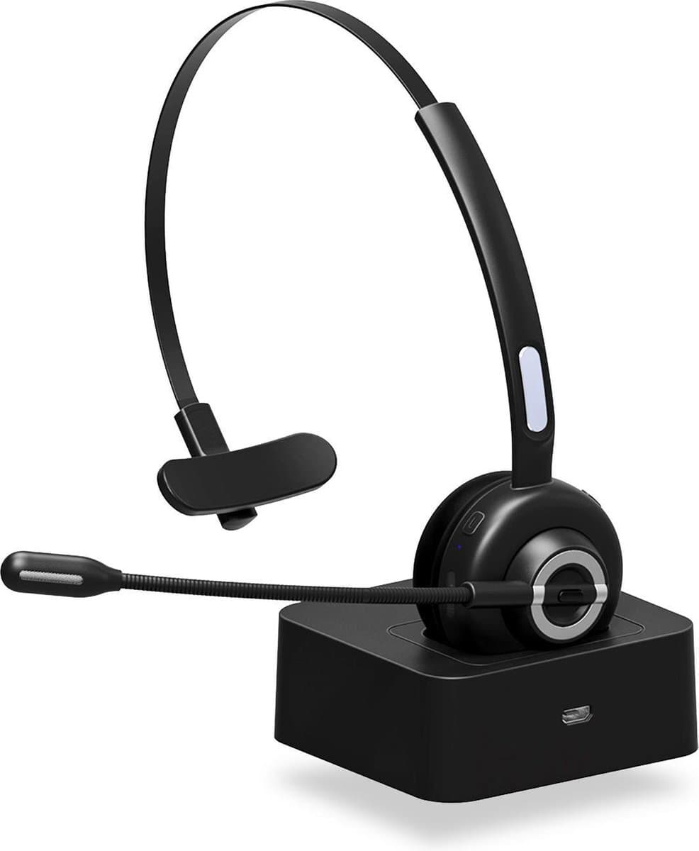 YONO Headset met Microfoon Draadloos - voor Computer PC - Laptop - Office Koptelefoon - Zwart — afbeelding 1