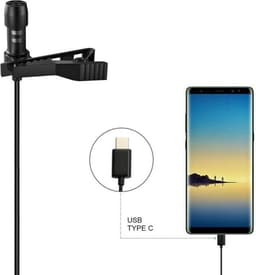 DrPhone PX2 PRO Lavalier USB-C Microfoon – Externe Clip Microfoon met DAC Chip – Condensator Lavalier voor Smartphone / Tablet / Laptop – Zwart — thumbnail 4