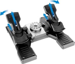 Logitech G Saitek Pro Flight Rudder Pedalen Zwart PC — thumbnail 3
