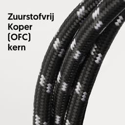 Áengus Black Tweed Gitaarkabel Instrumentkabel - 6.35mm mono jack plug haaks/haaks - 6 meter — thumbnail 2