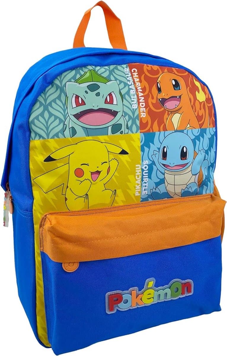 Pokémon - Rugzak - 3D - 2 vakken - Premium Quality - 40cm - Pikachu - Squirtle - Charmander - Bulbasaur — afbeelding 1