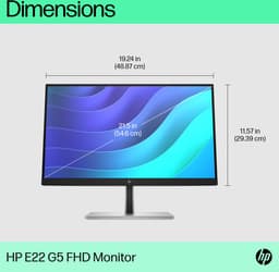 HP E22 G5 FHD Monitor - Full HD Monitor - 22 inch — thumbnail 2