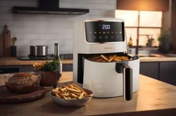 Hyundai Electronics - Digitale airfryer met Kleurendisplay - 4.2 Liter - Wit Rosegoud — thumbnail 2