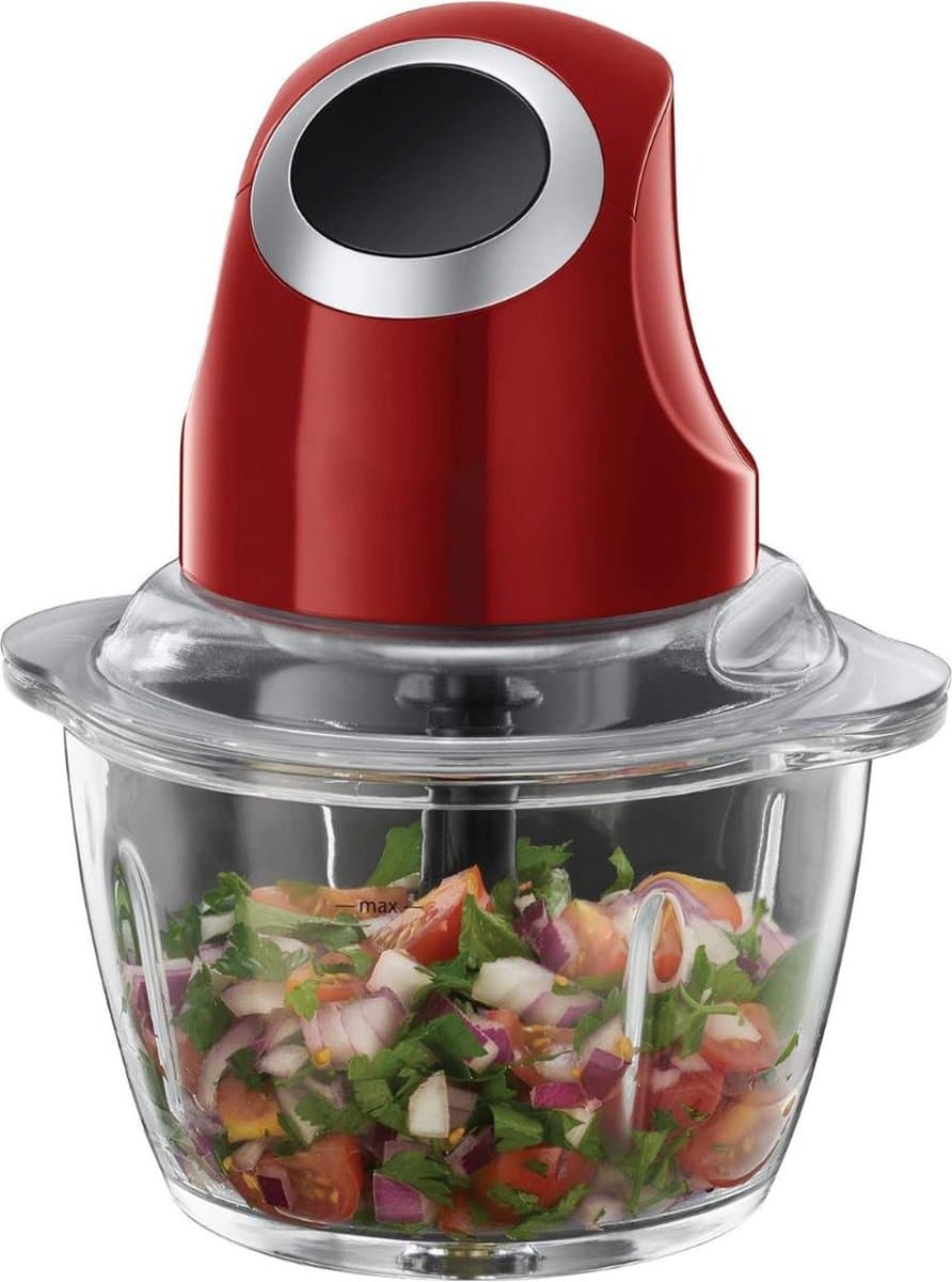 MKSS® Foodprocessor - Elektrische Groentesnijder Multifunctioneel - Vleesmolen - Gehaktmolen - RVS - Top Kwaliteit - Rood — afbeelding 1