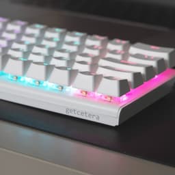 getcetera 60% Mechanisch Gaming Toetsenbord – Blue Switches – RGB – QWERTY – Bedraad USB-C – Compact Wit Design — thumbnail 4