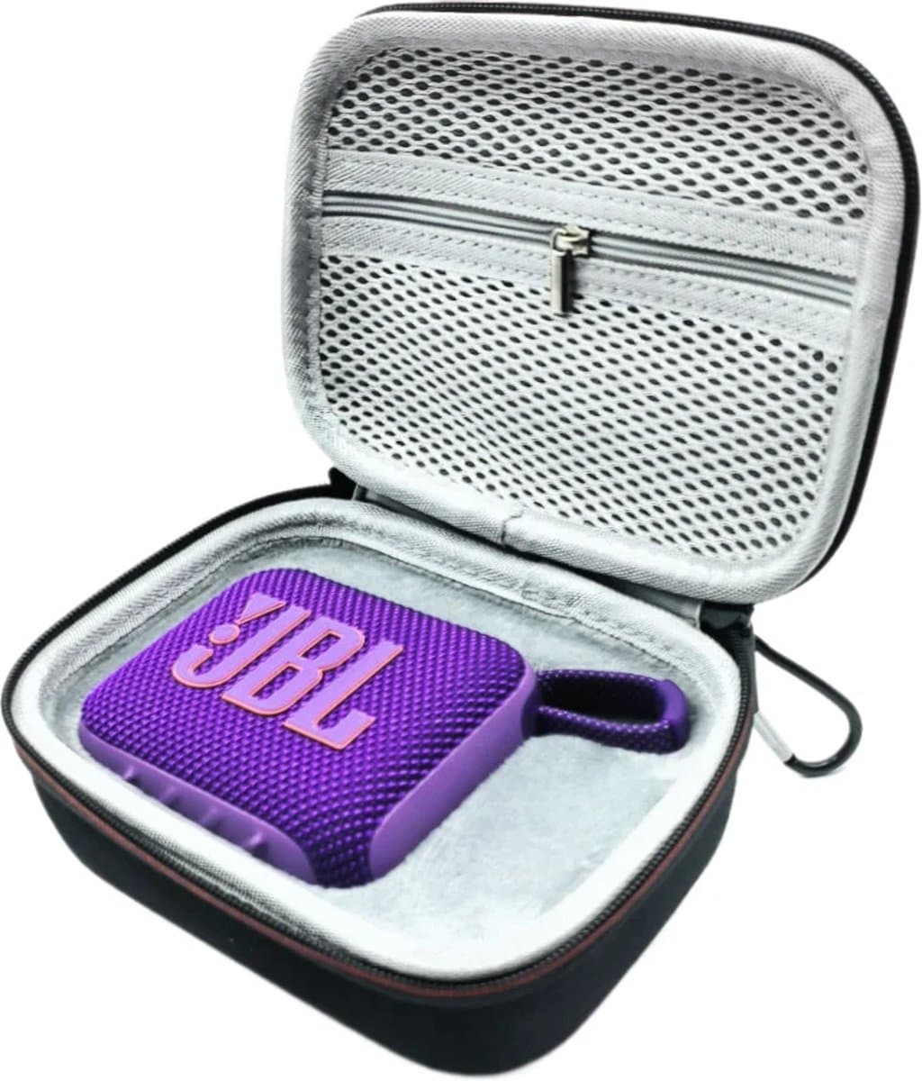 Beschermhoes geschikt voor JBL Go 4 Bluetooth Speaker - Hard case - Reis - Zwart — afbeelding 1