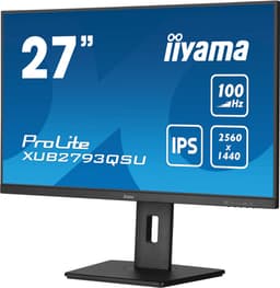 iiyama ProLite XUB2793QSU-B6 - 27 Inch - IPS - QHD - USB-hub - In hoogte verstelbaar — thumbnail 2