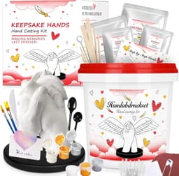 Handafdrukset,Handen Casting Kit,3D Hand Molding Kit all-in-one Hand-Casting Kit met Alginaat en Gips,Doe-Het-Zelf Gipsafdruk voor Koppels,Handafdruk Set voor Koppels voor vele Gelegenheden — thumbnail 2
