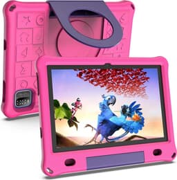 Pritom Kindertablet - Kindertablet vanaf 3 jaar - Kindertablet - 3GB RAM - 64 GB Opslag - Snelle 10 Inch Kindertablet - Beschermhoes - Roze — thumbnail 1