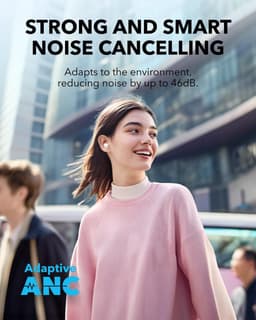 soundcore A30i NEW - Noise cancelling oordopjes - Lipstick-vormig ontwerp - Klein - Lichtgewicht comfort - Helder geluid - 24 uur speeltijd - IP54 - Draadloze oordopjes - Bluetooth 5.4 - Wit — thumbnail 5