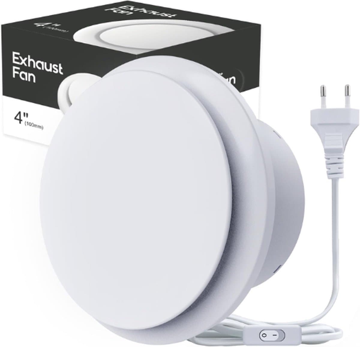 TADES® Badkamer Ventilator - Buisventilator 100mm - Pijp Ventilator - Badkamer Ventilator 100 mm - Badkamerventilator - Buisventilator ø 100 mm - Badkamerventilatoren - Buisventilator Geruisloos — afbeelding 1