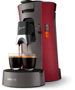 Philips Senseo Select Koffiepadmachine CSA230/90 - Keuze uit 1 of 2 Kopjes - Instelbare Intensiteit - Automatische Uitschakeling - Rood en Grijs — thumbnail 1