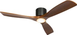 QAZQA jerri - Dimbare LED Plafondventilator met Verlichting | Lamp en Afstandsbediening - 1 lichts - Ø 131.5 cm - Bruin - Woonkamer | Slaapkamer | Keuken — thumbnail 1