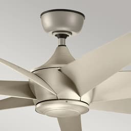 Plafondventilator met verlichting - Lehr - 80in / 203cm ventilator - antiek satijnen zilver — thumbnail 2