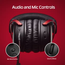 HyperX Cloud III Wired Gaming Headset - Zwart/Rood (PC, PS5, Xbox Series X/S) — thumbnail 4