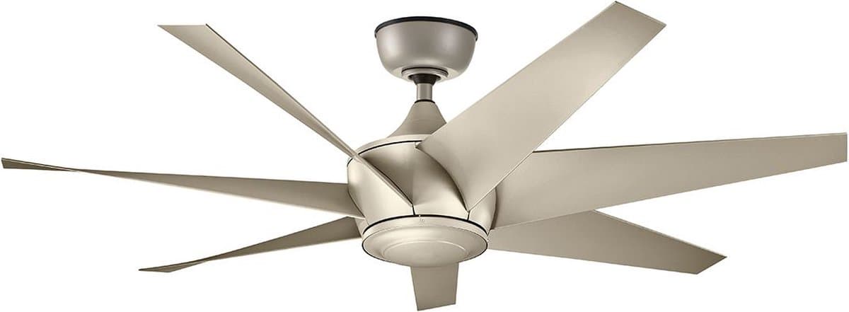 Plafondventilator met verlichting - Lehr II - 54in / 137cm ventilator - Antiek satijnen zilver — afbeelding 1