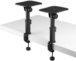 Vonyx SMS32 speaker standaard set - voor studio monitors - met tafelklem - in hoogte verstelbaar - zwart